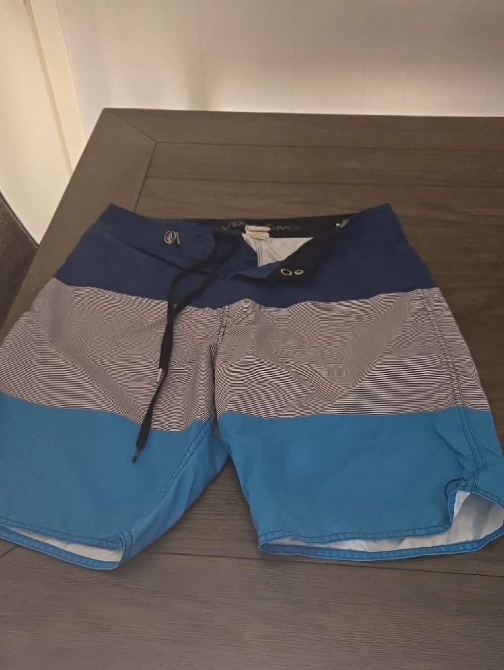Men's Blue Striped Board Shorts